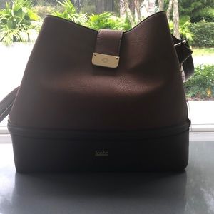 Kate Landry Brown and Tan Handbag/Purse